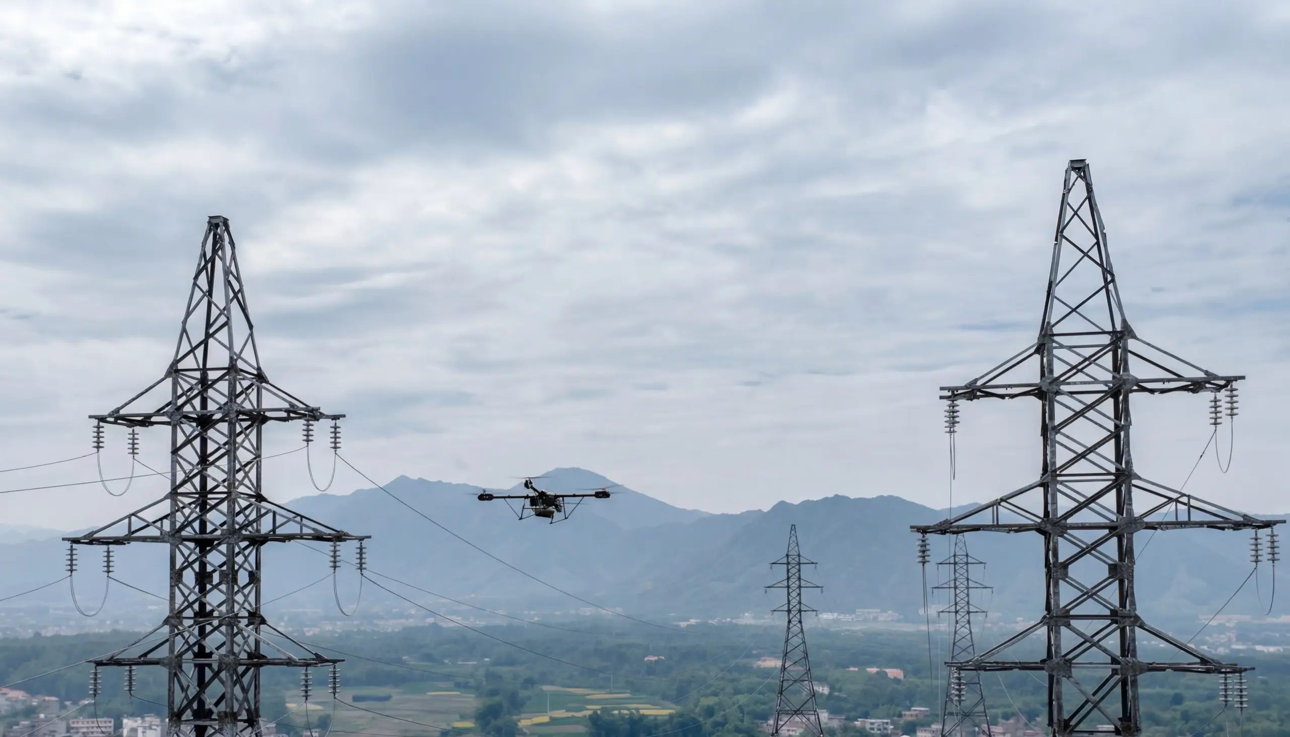 Drones in Conductor Stringing for Power Grids